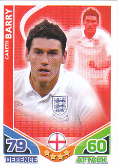 Gareth Barry England 2010 World Cup Match Attax #68